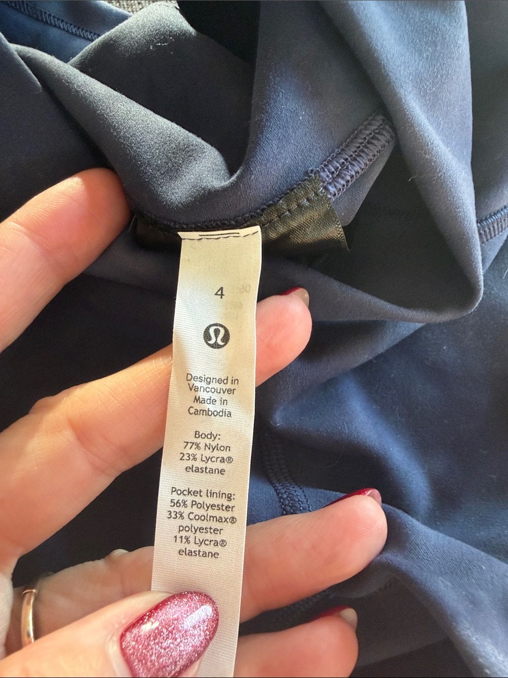 lululemon athletica Midnight Navy High-Rise Bike Shorts - Picture 3 of 3